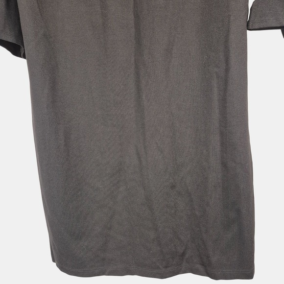 Chicos Womens Sz 2 (L/12) Black Bridget Diamond Dress Midi Diamond Cut Sleeves - Picture 3 of 13